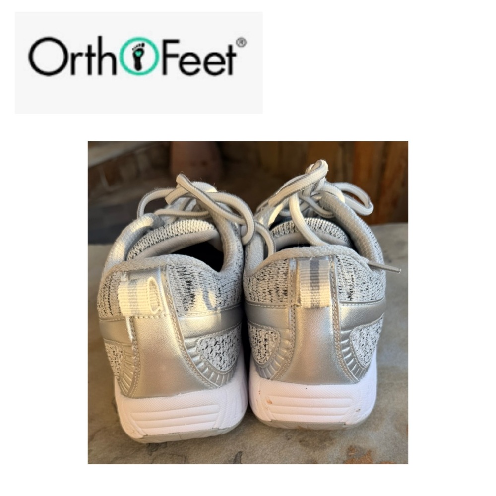 Orthofeet Sandy Athletic Shoe Gray and Silver Size 8.5 - Picture 6 of 8